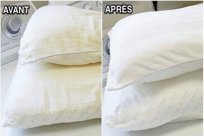 L’astuce merveilleux pour nettoyer vos oreillers pour les rendre comme neufs