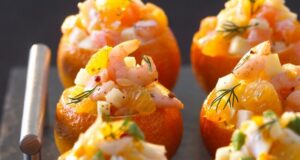 Recette délicieuse : Clémentines farcies aux crevettes